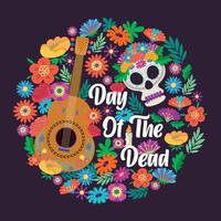 Day of the Dead poster design vector