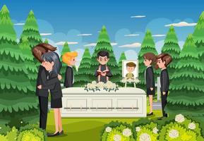 Funeral ceremony in Christian religion vector