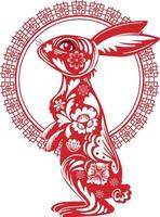 Chinese Lunar New Year Rabbit symbol 2023 vector