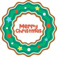 Merry Christmas text banner design vector