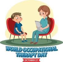 World Occupational Therapy Day Banner Design vector