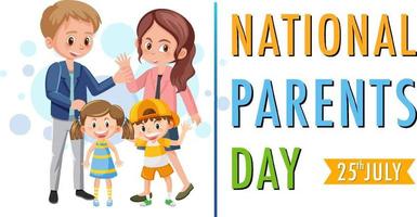 National Parents Day Poster Template vector