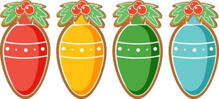 Christmas gingerbread cookies collection vector