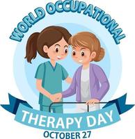 World Occupational Therapy Day Banner Design vector