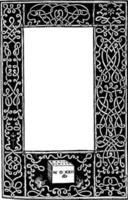 Scrolling Border is a design of intertwined scrolls that wrap around the entire border vintage engraving. vector