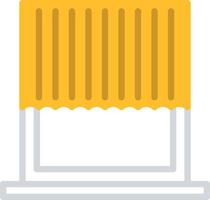 Silky yellow curtain, illustration, vector, on a white background. vector