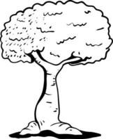 Drawing of a tree, illustration, vector on white background.
