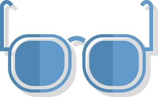 Blue sunglasses, illustration, vector on white background.