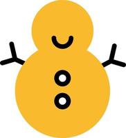 Christmas snowman, illustration, vector on a white background.