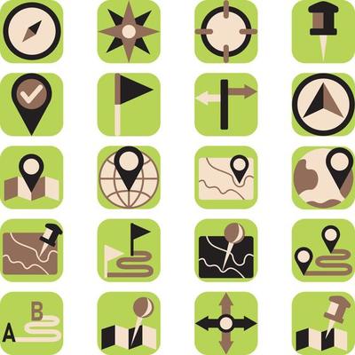 Trip navigation, illustration, vector, on a white background.