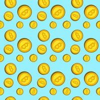 Bit coin pattern, illustration, vector on white background