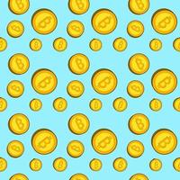 Bit coin pattern, illustration, vector on white background