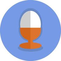 Breakfast boiled egg, illustration, vector, on a white background. vector