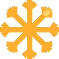 Yellow snowflake, illustration, vector, on a white background. vector