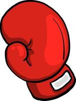 Red boxing glove , illustration, vector on white background