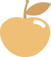 Golden apple, illustration, on a white background. vector