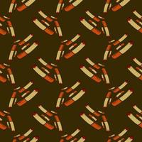 Smoking cigarettte , seamless pattern on a brown background. vector