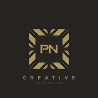 PN initial letter luxury ornament monogram logo template vector