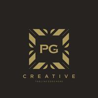 PG initial letter luxury ornament monogram logo template vector