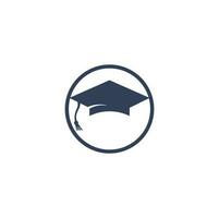 signo vectorial de gorra de graduación. diseño de logotipo vectorial institucional y educativo. vector
