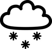 Snow cloud, illustration, vector on a white background
