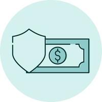 Financial money security, illustration, vector on a white background.