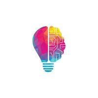 Brain bulb icon symbol design. creative idea logo designs template vector