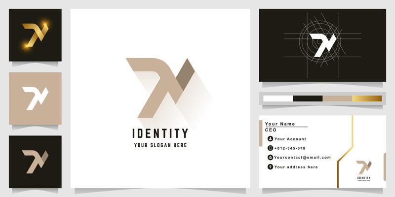 Letter TN or JN monogram logo with business card design