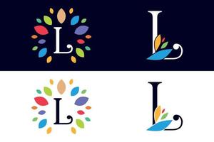 logo design letter L vector art