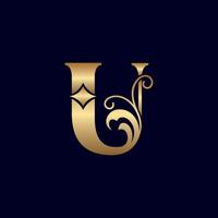 jewelry logo design U ORNATE vector