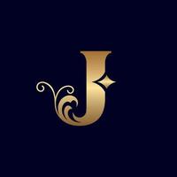 jewelry logo design J ORNATE vector