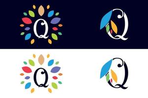 logo design letter Q vector art