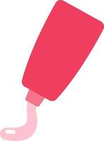 Pink cream in a tube, illustration, vector on a white background