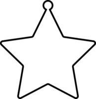 White christmas star decoration, illustration, vector on white background.