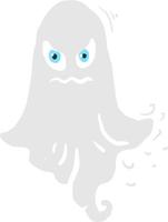 Fantasma plano, ilustración, vector sobre fondo blanco.