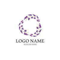 Fresh Lavender flower logo vector