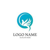 Dove bird logo vector design