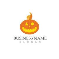 halloween logo vector illustration icon