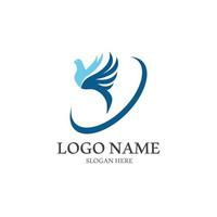 Dove bird logo vector design