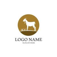 Goat logo template vector icon