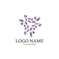 Fresh Lavender flower logo vector