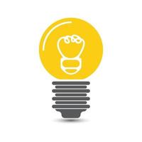 light bulb symbol icon vector