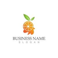 Orange logo design vector icon illustration