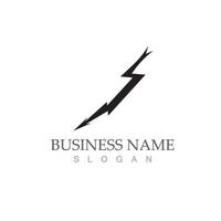 flash thunderbolt logo template vector