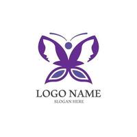 Butterfly logo icon vector design