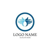 Dove bird logo vector design