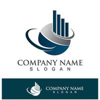 Business finance logo template vector