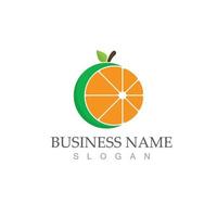 Orange logo design vector icon illustration