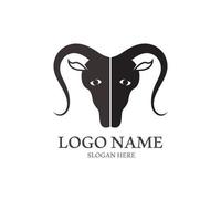 Goat logo template vector icon