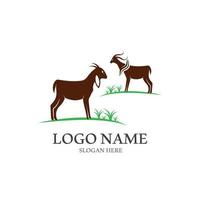 Goat logo template vector icon